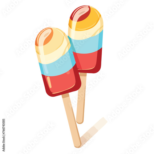 Popsicle stick for ice cream or medical tongue depr