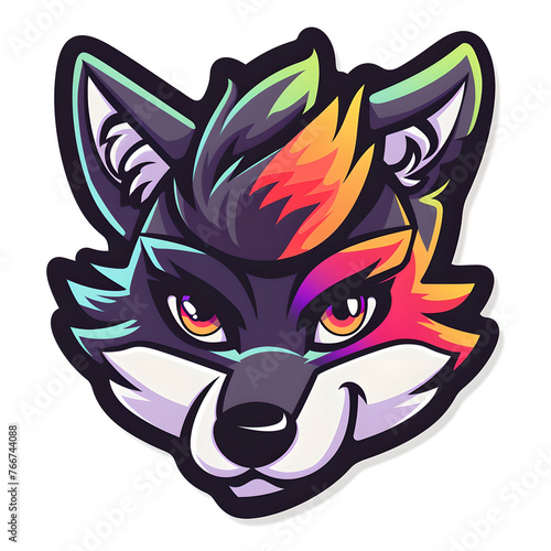 Wallpaper Mural Furry logo, t-shirt design, Sticker design, Icon, with a white background Torontodigital.ca