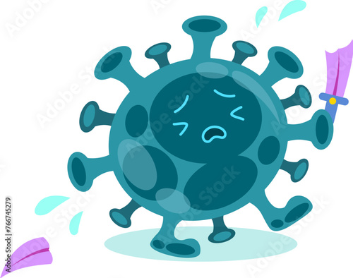 Defeated coronavirus