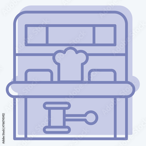 Icon Mole Game. related to Amusement Park symbol. two tone style. simple design editable. simple illustration