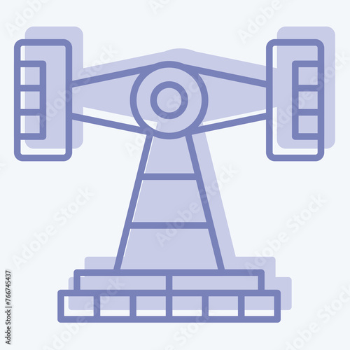 Icon Roll O Plane. related to Amusement Park symbol. two tone style. simple design editable. simple illustration