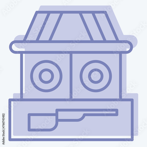 Icon Shooting. related to Amusement Park symbol. two tone style. simple design editable. simple illustration