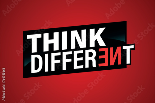 think different poster banner graphic design icon logo sign symbol social media website coupon

