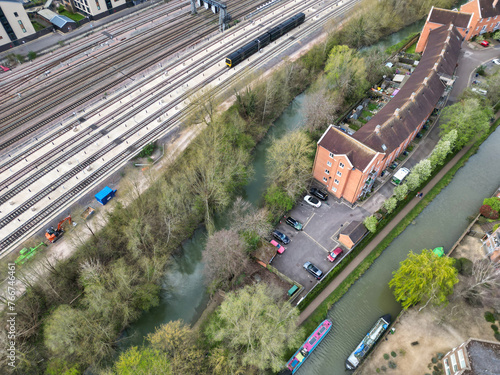 High Angle View From Central Railway Station of Oxford City, England UK. March 23rd, 2024