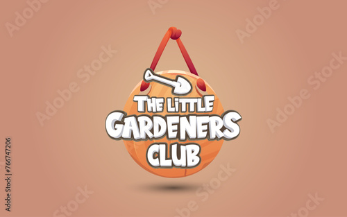 Vector Little Gardener's Text Effect , modern text , editable text ,trend text suistable for business farm harvest game  photo