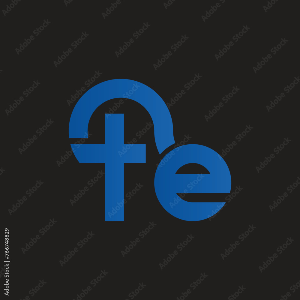 Fototapeta premium Letter te logo, vector design template
