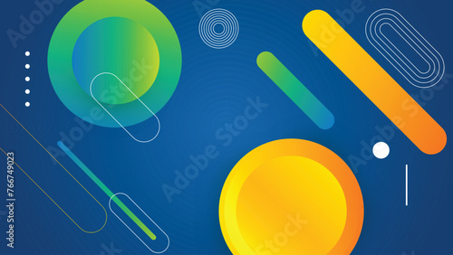 Modern, blue, green and orange gradient design, colorful flow poster. Wave Liquid shape in summer colors background. Art design for your design project. Vector illustration