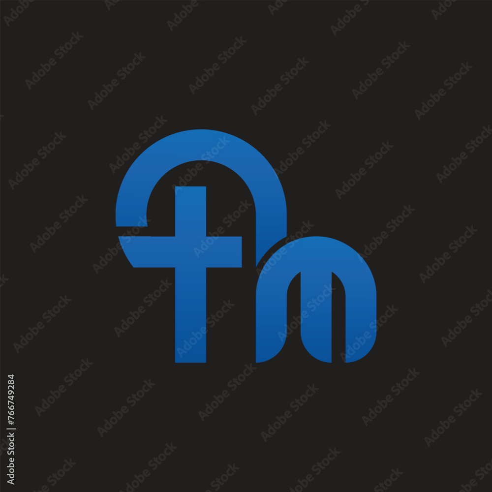Fototapeta premium Letter tm logo, vector design template