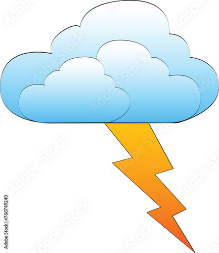 cloud and lightning blue stormy cloud