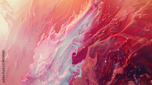 Abstract Art Background with Flowing Paints