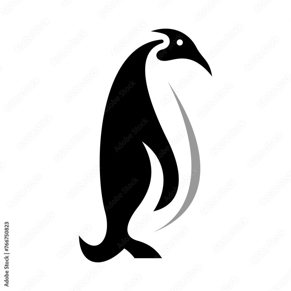 Naklejka premium Penguin Vector Logo Design Template