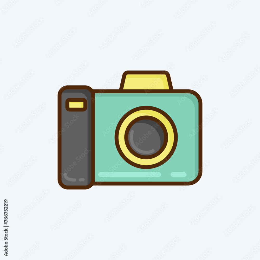 Icon Photography. suitable for education symbol. flat style. simple design editable. design template vector. simple illustration
