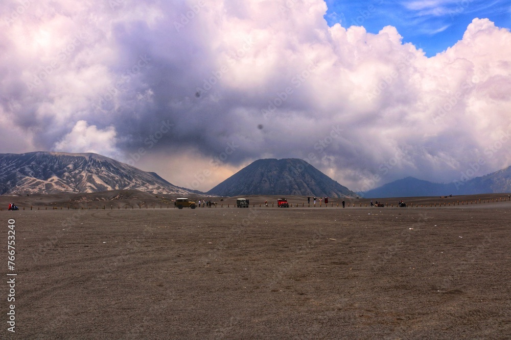 landscape bromo mountain with sky