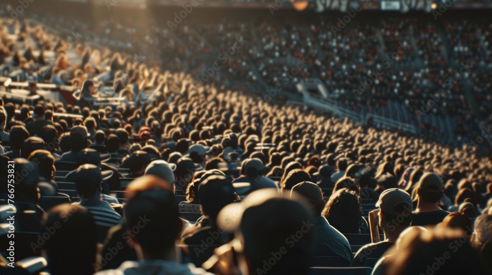 Obraz premium The power and unity of a stadium full of people united in a moment of quiet tribute.