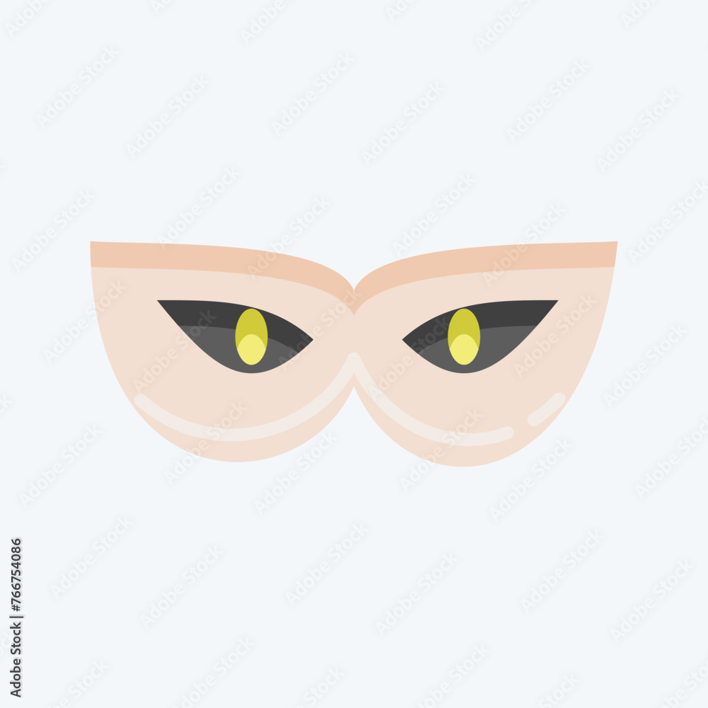 Icon Masquerade. suitable for Halloween symbol. flat style. simple design editable. design template vector. simple illustration