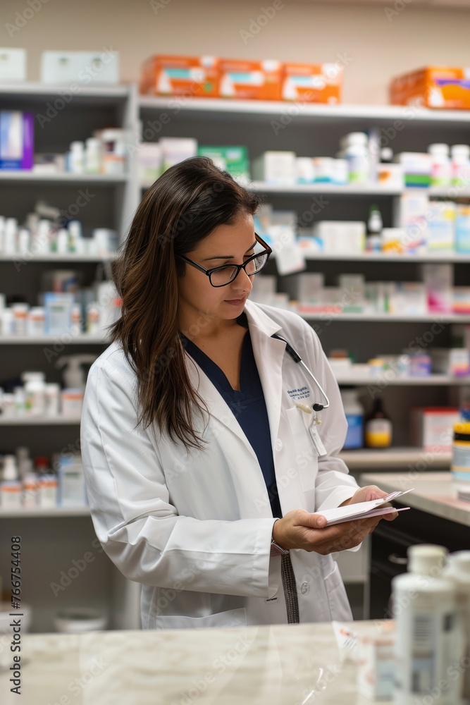 A pharmaceutical sales representative promoting medical products to healthcare professionals, building relationships and driving product adoption in the healthcare industry, Generative AI