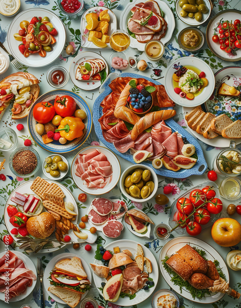international food paintings, generative ai international food paintings, generative ai