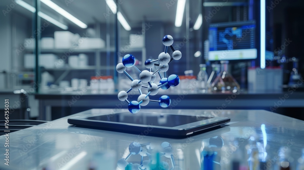 close up of Molecules in a laboratory close up of Molecules in a laboratory