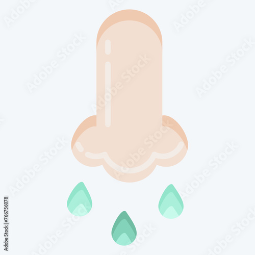 Icon Runny Nose. suitable for flu symbol. flat style. simple design editable. design template vector. simple illustration