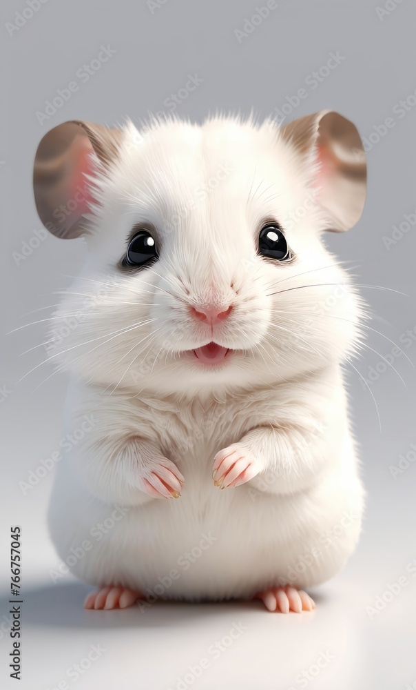 hamster look at you isolated white background