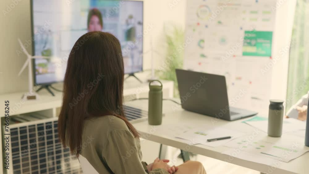 Sustainable Business Meeting via Video Conference. Sustainable Business Meeting via Video Conference.