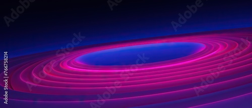 Neon pink rings create a mesmerizing futuristic tunnel