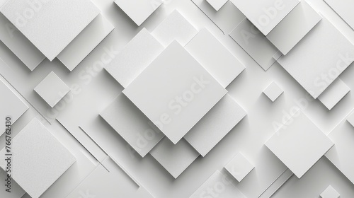 Minimalist White Background with Geometric Shapes © nicole