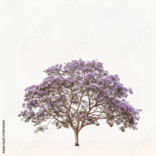 A Paulownia tree isolated on a white background © Veniamin Kraskov