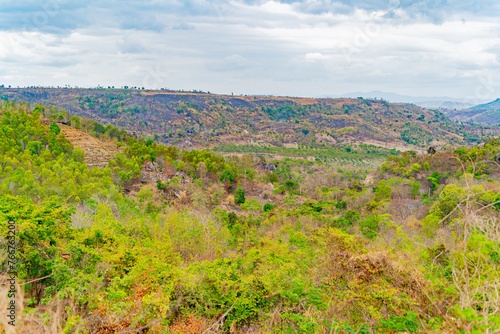 Vietnamese landscape. Central highlands of Vietnam.