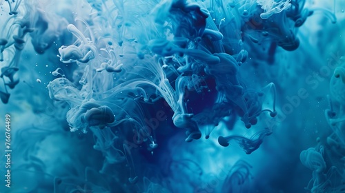 Ink Drop in Water Background 8K Realistic Light