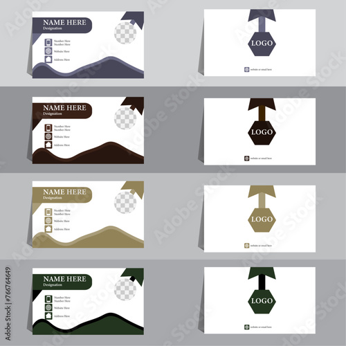 Business card template,double sided card ,modern and luxury business template.