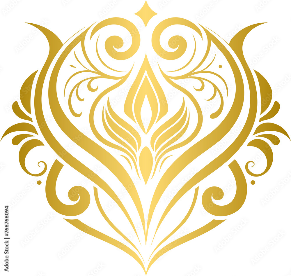 Golden flourish decorative element