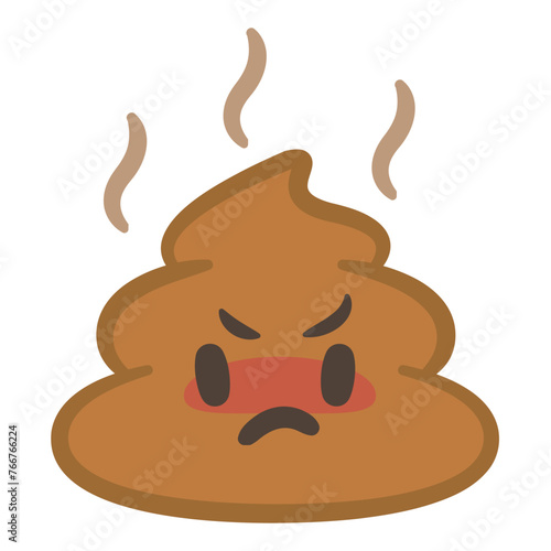 怒るうんちのイラスト