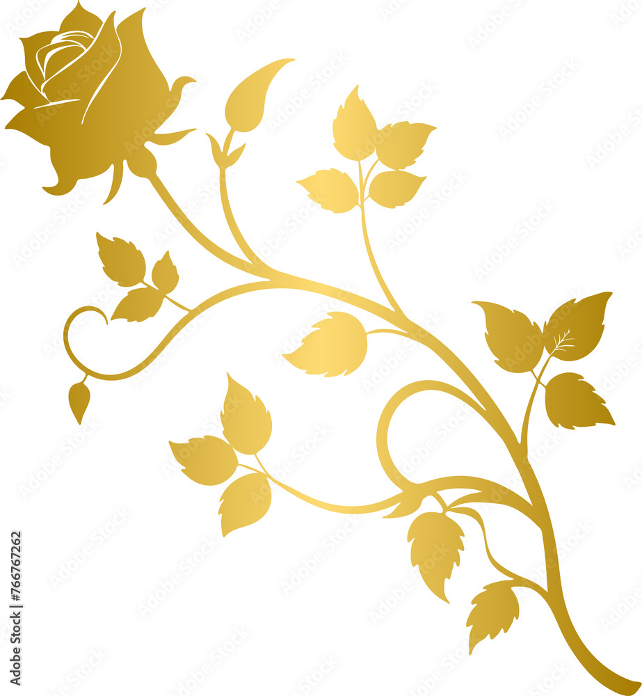 Fototapeta premium Golden rose vine