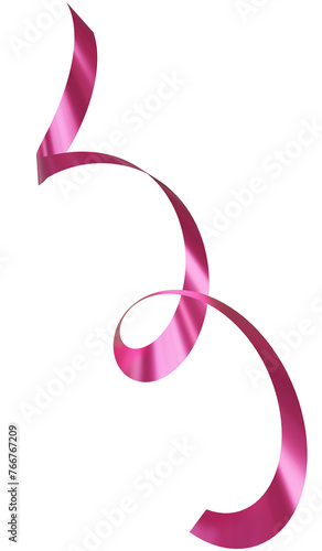 3d render of pink confetti flying.