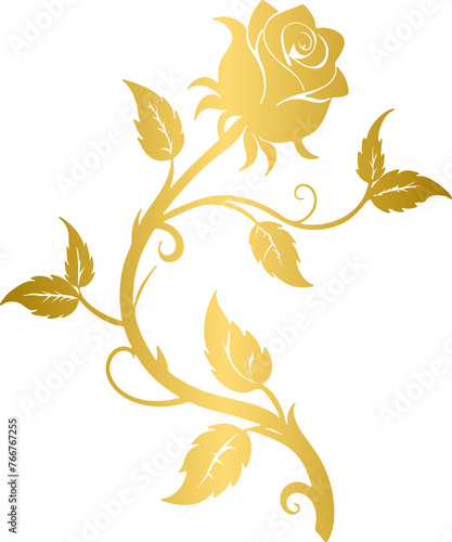 Fototapeta Naklejka Na Ścianę i Meble -  Golden rose vine
