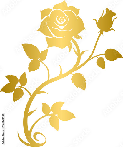 Golden rose vine