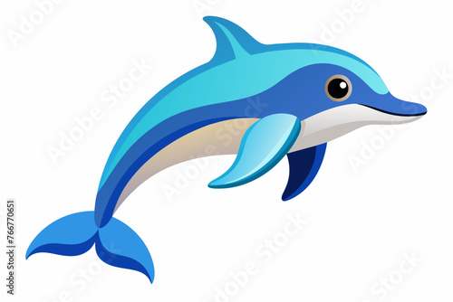 dolphin-color-vector-white-background.