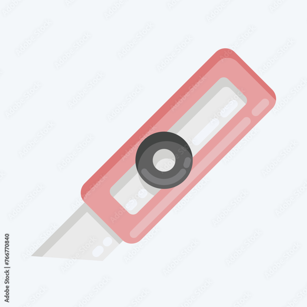 Fototapeta premium Icon Cutter Knife. suitable for Paint Art Tools symbol. flat style. simple design editable. design template vector. simple illustration