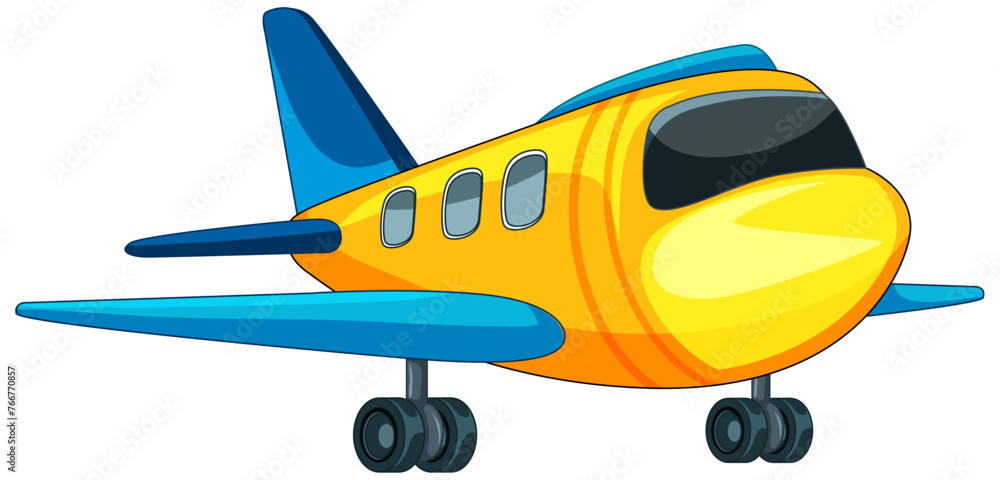 Vector illustration of a small, vibrant aircraft. Vector illustration of a small, vibrant aircraft.
