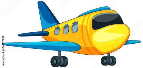 Vector illustration of a small, vibrant aircraft.