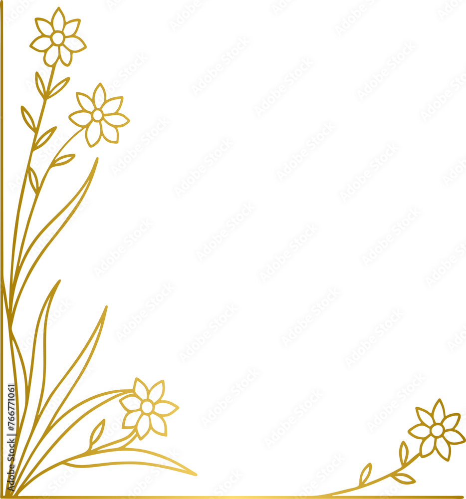 Wildflowers floral corner border frame Wildflowers floral corner border frame