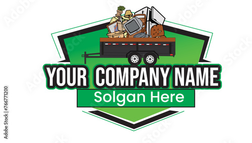 Trailer Logo, Hauling logo, Junk Removal logo