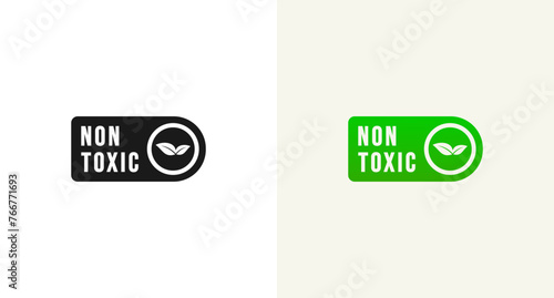 Non Toxic Label or Non Toxic Sign Vector Isolated. Simple Non Toxic label for Product Design Element. Non Toxic Mark vector for packaging design element. photo