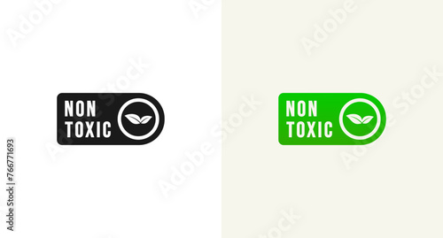 Non Toxic Label or Non Toxic Sign Vector Isolated. Simple Non Toxic label for Product Design Element. Non Toxic Mark vector for packaging design element.