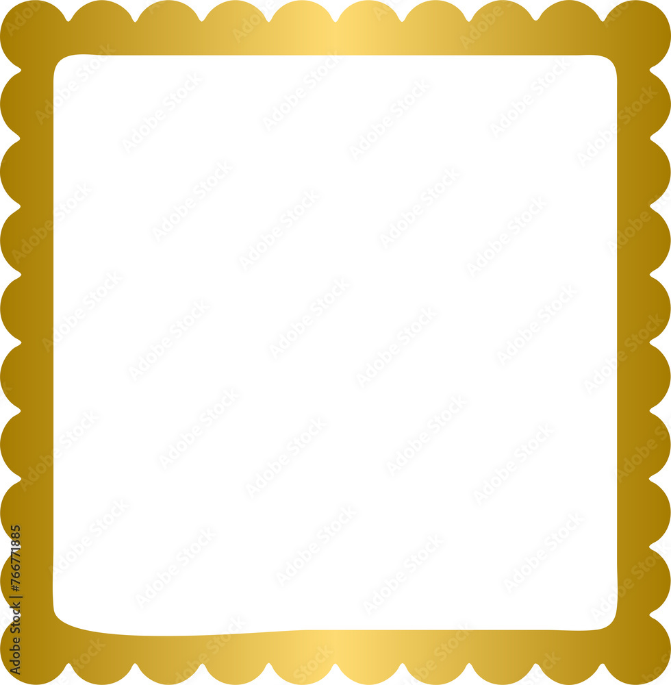 Golden circle scalloped frame Golden circle scalloped frame