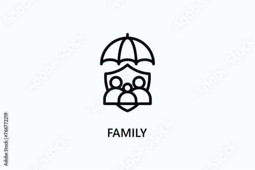 Family vector, icon or logo sign symbol illustration
