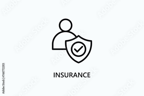 Insurance vector, icon or logo sign symbol illustration
