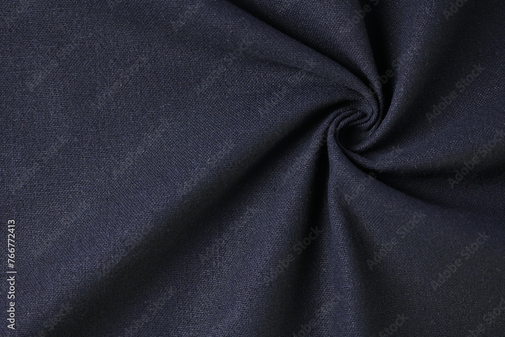 Fototapeta premium black cotton texture of fabric textile industry, abstract dark image for fashion cloth design background