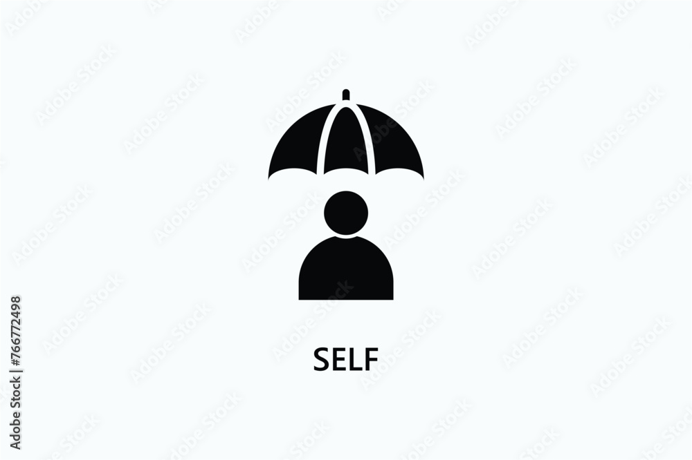 Self vector, icon or logo sign symbol illustration Self vector, icon or logo sign symbol illustration